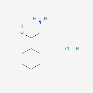 Chemical structure of 2-(2-Methoxyethyl)piperidine hydrochloride
