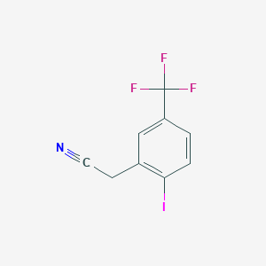 Chemical structure of 2-Iodo-5-(trifluoromethyl)phenylacetonitrile
