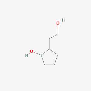 Chemical structure of 2-(2-Hydroxyethyl)cyclopentan-1-ol