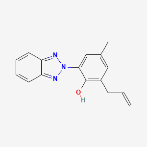 Chemical structure of 2-(2H-Benzotriazol-2-yl)-4-methyl-6-(2-propenyl)phenol