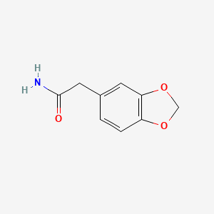 Chemical structure of 2-(2H-1,3-Benzodioxol-5-yl)acetamide