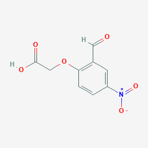 Chemical structure of 2-(2-Formyl-4-nitrophenoxy)acetic acid