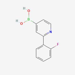 Chemical structure of 2-(2-Fluorophenyl)pyridine-4-boronic acid