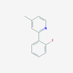 Chemical structure of 2-(2-Fluorophenyl)-4-methylpyridine