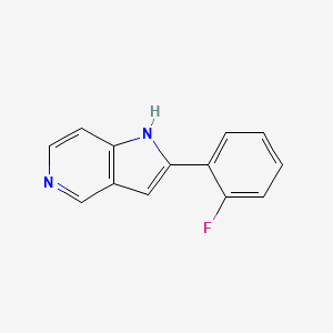 Chemical structure of 2-(2-Fluoro-phenyl)-1H-pyrrolo[3,2-c]pyridine