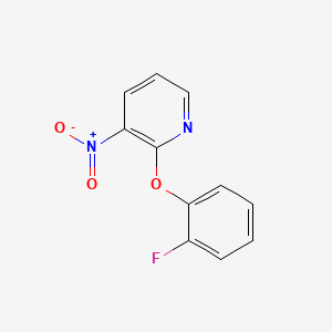Chemical structure of 2-(2-Fluorophenoxy)-3-nitropyridine
