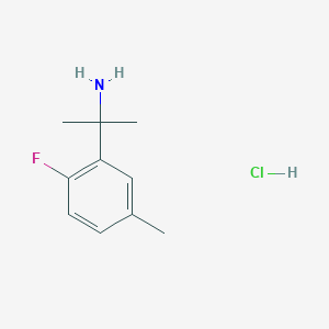 Chemical structure of 2-(2-fluoro-5-methylphenyl)propan-2-amine hydrochloride