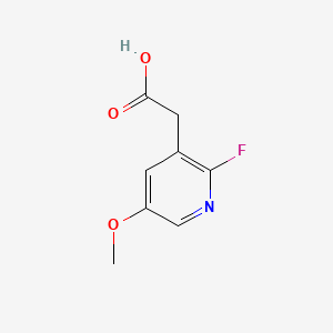 Chemical structure of 2-(2-Fluoro-5-methoxypyridin-3-yl)acetic acid