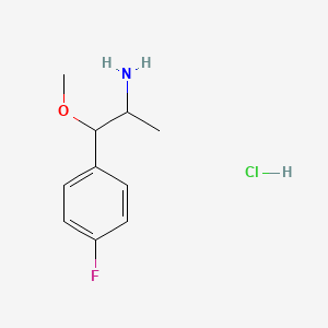 Chemical structure of 2-(2-fluoro-5-methoxyphenyl)propan-2-amine hydrochloride