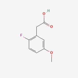 Chemical structure of 2-(2-Fluoro-5-methoxyphenyl)acetic acid