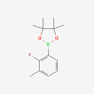 Chemical structure of 2-(2-Fluoro-3-methylphenyl)-4,4,5,5-tetramethyl-1,3,2-dioxaborolane