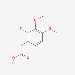 Chemical structure of 2-(2-Fluoro-3,4-dimethoxyphenyl)acetic acid