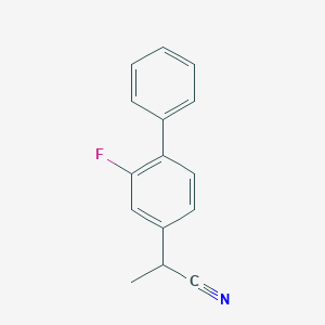 Chemical structure of 2-(2-Fluoro-4-biphenyl)propionitrile