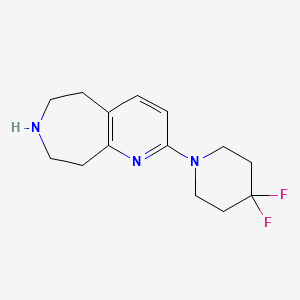 Chemical structure of 2-(2-ethylhexyl)-5,6-difluoro-2H-Benzotriazole