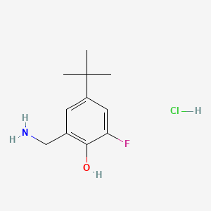 Chemical structure of 2-(2-ethoxy-6-fluorophenyl)propan-2-amine hydrochloride