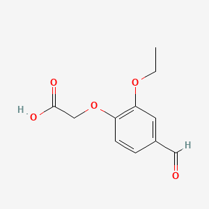 Chemical structure of 2-(2-Ethoxy-4-formylphenoxy)acetic acid