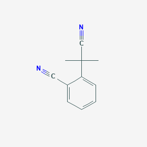 Chemical structure of 2-(2-Cyanopropan-2-yl)benzonitrile