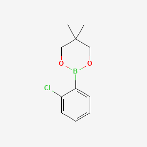 Chemical structure of 2-(2-Chlorophenyl)-5,5-dimethyl-1,3,2-dioxaborinane