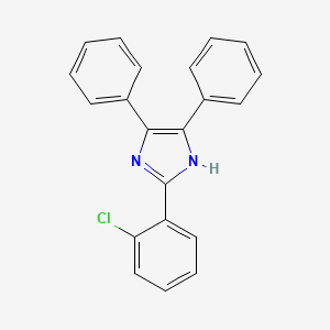 Chemical structure of 2-(2-Chlorophenyl)-4,5-diphenylimidazole