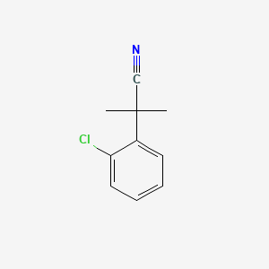 Chemical structure of 2-(2-Chlorophenyl)-2-methylpropanenitrile