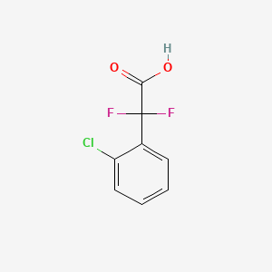 Chemical structure of 2-(2-chlorophenyl)-2,2-difluoroacetic acid