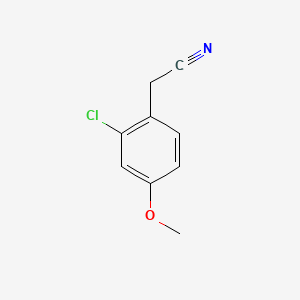 Chemical structure of (2-Chloro-4-methoxyphenyl)acetonitrile