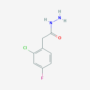 Chemical structure of 2-(2-Chloro-4-fluorophenyl)acetohydrazide