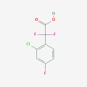 Chemical structure of 2-(2-chloro-4-fluorophenyl)-2,2-difluoroacetic acid