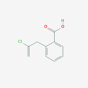 Chemical structure of 2-(2-Chloro-2-propenyl)benzoic acid