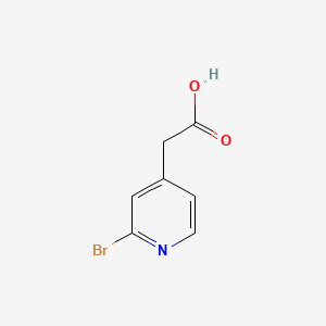 Chemical structure of 2-(2-Bromopyridin-4-yl)acetic acid