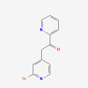 Chemical structure of 2-(2-Bromopyridin-4-yl)-1-(pyridin-2-yl)ethanone