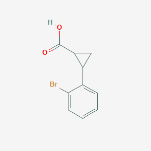Chemical structure of 2-(2-Bromophenyl)cyclopropanecarboxylic acid