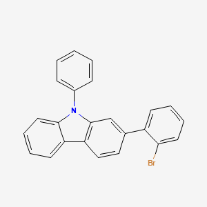 Chemical structure of 2-(2-Bromophenyl)-9-phenyl-9H-carbazole