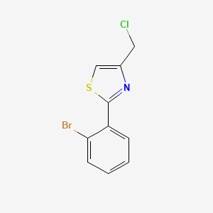 Chemical structure of 2-(2-Bromophenyl)-4-(chloromethyl)-1,3-thiazole