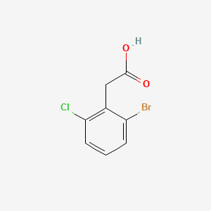 Chemical structure of 2-(2-Bromo-6-chlorophenyl)acetic acid