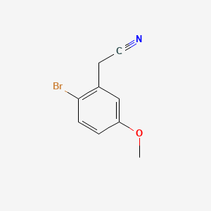 Chemical structure of 2-(2-Bromo-5-methoxyphenyl)acetonitrile