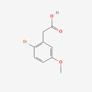 Chemical structure of 2-(2-Bromo-5-methoxyphenyl)acetic acid