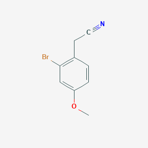 Chemical structure of 2-(2-Bromo-4-methoxyphenyl)acetonitrile