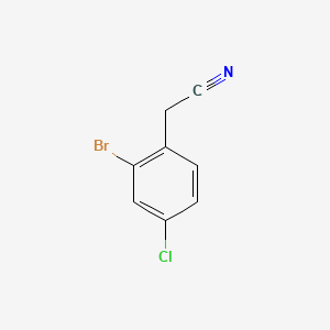 Chemical structure of 2-(2-Bromo-4-chlorophenyl)acetonitrile
