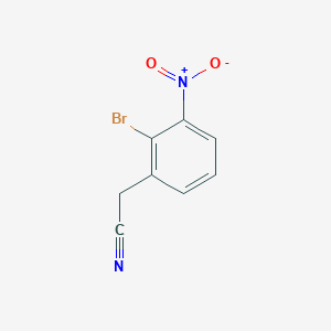Chemical structure of 2-(2-bromo-3-nitrophenyl)acetonitrile