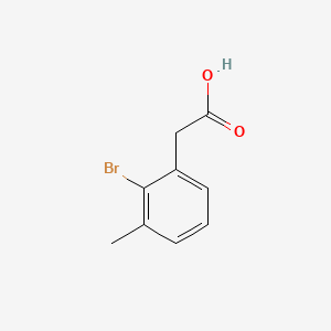 Chemical structure of 2-(2-Bromo-3-methylphenyl)acetic acid