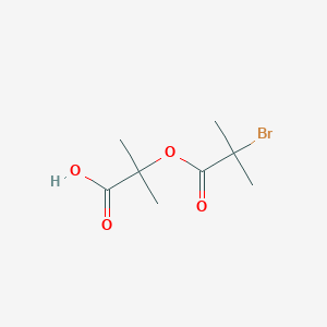 Chemical structure of 2-(2-Bromo-2-methylpropionyloxy)-2-methylpropionic acid