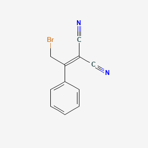 Chemical structure of 2-(2-Bromo-1-phenylethylidene)malononitrile