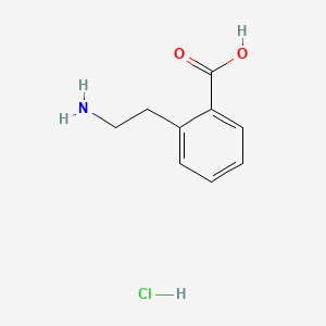 Chemical structure of 2-(2-Aminoethyl)benzoic acid hydrochloride