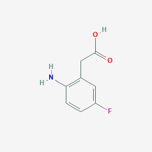 Chemical structure of 2-(2-Amino-5-fluorophenyl)acetic acid