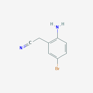 Chemical structure of 2-(2-Amino-5-bromophenyl)acetonitrile