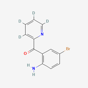 Chemical structure of 2-(2-Amino-5-bromobenzoyl)pyridine-d4