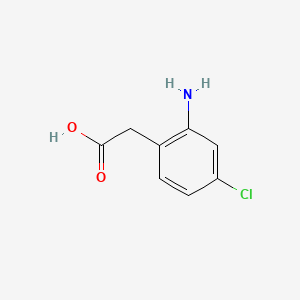 Chemical structure of 2-(2-Amino-4-chlorophenyl)acetic acid
