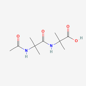 Chemical structure of 2-(2-Acetamido-2-methylpropanamido)-2-methylpropanoic acid