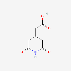 Chemical structure of 2-(2,6-Dioxopiperidin-4-yl)acetic acid